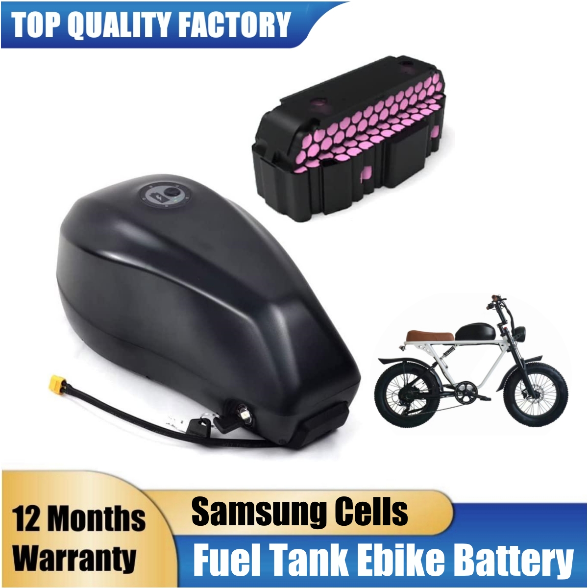 Electric Bicycle Battery 72V 30Ah - Akumulator do roweru elektrycznego, montowany w