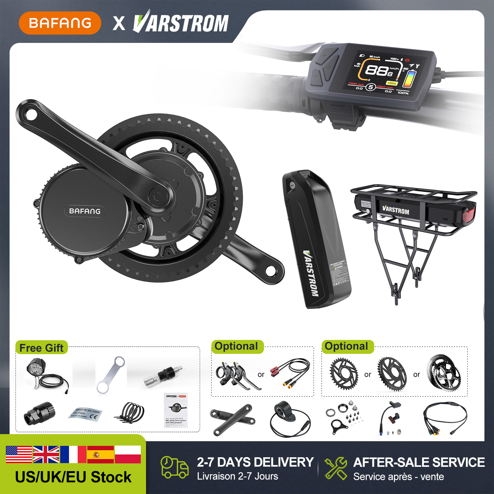 Bafang Bbshd 1000W Conversion Kit - [US Direct] Silnik centralny BAFANG 48V