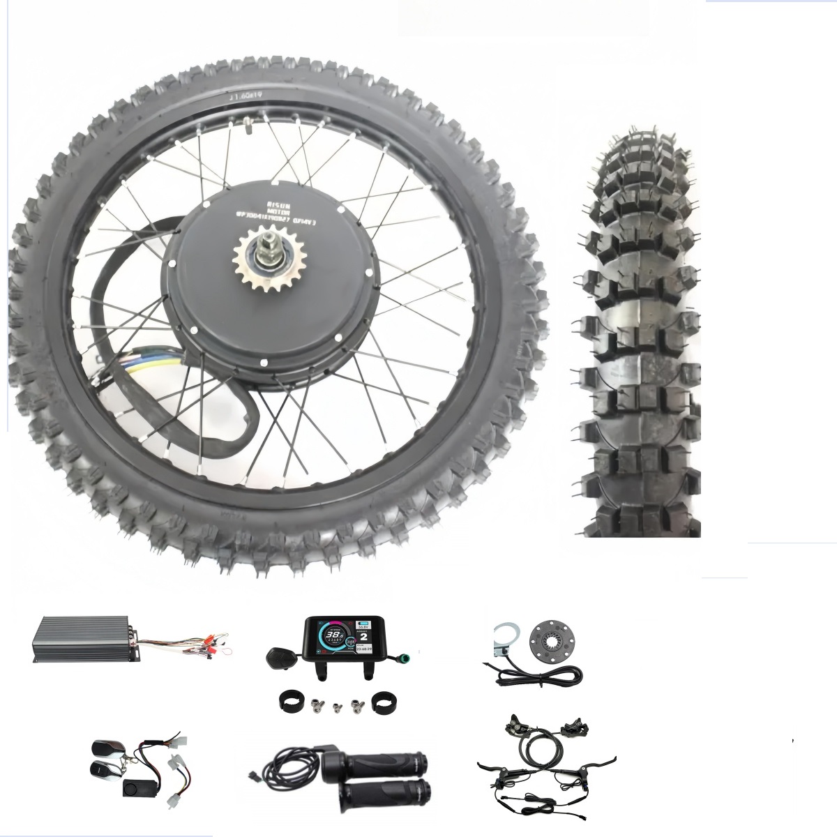 72V 5000W Hub Motor Kit - Zestaw do konwersji tylnego koła motocyklowego