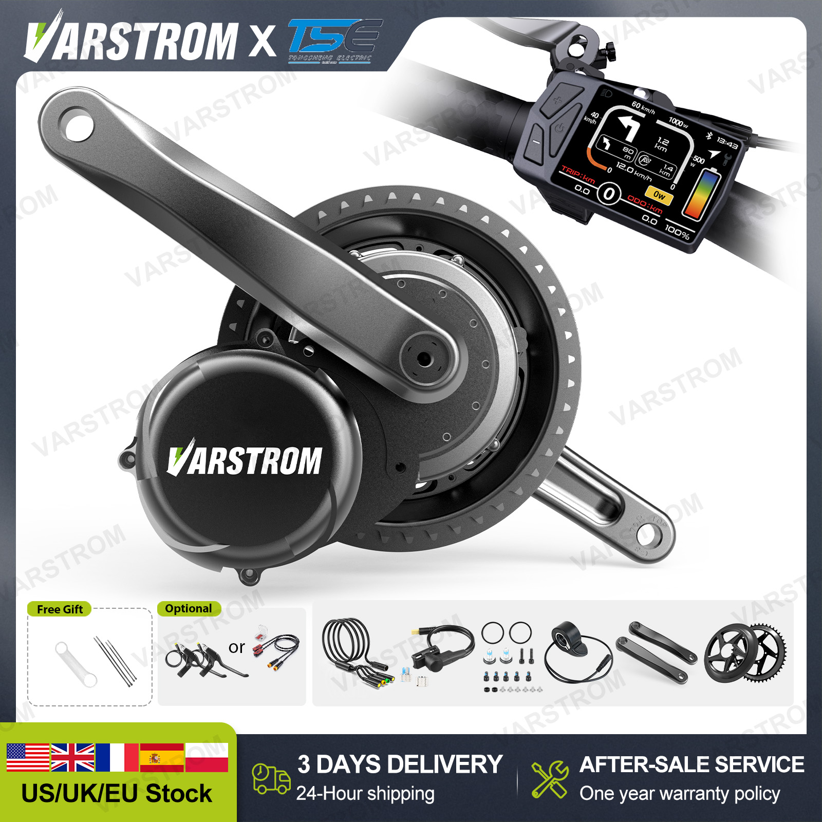 Tongsheng Tsdz2B Mid Drive Motor - [3-dniowa dostawa] Zestaw do konwersji roweru