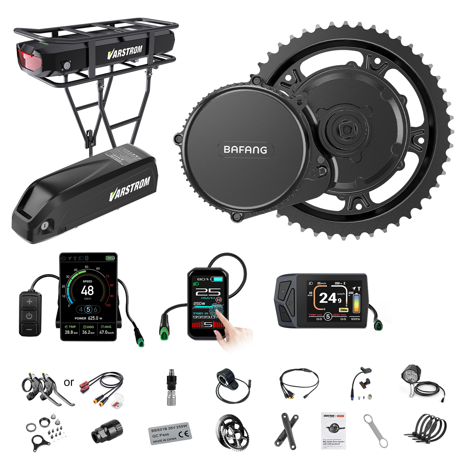 Bafang Bbs02B 48V 750W Mid Drive Kit - [Wysyłka z USA] Zestaw silnika Bafang