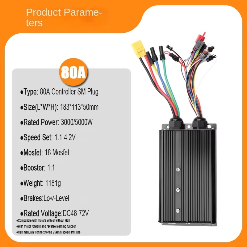 System sterowania pojazdami el – Sine Wave Controller 48V 72V 80A recenzja i cena