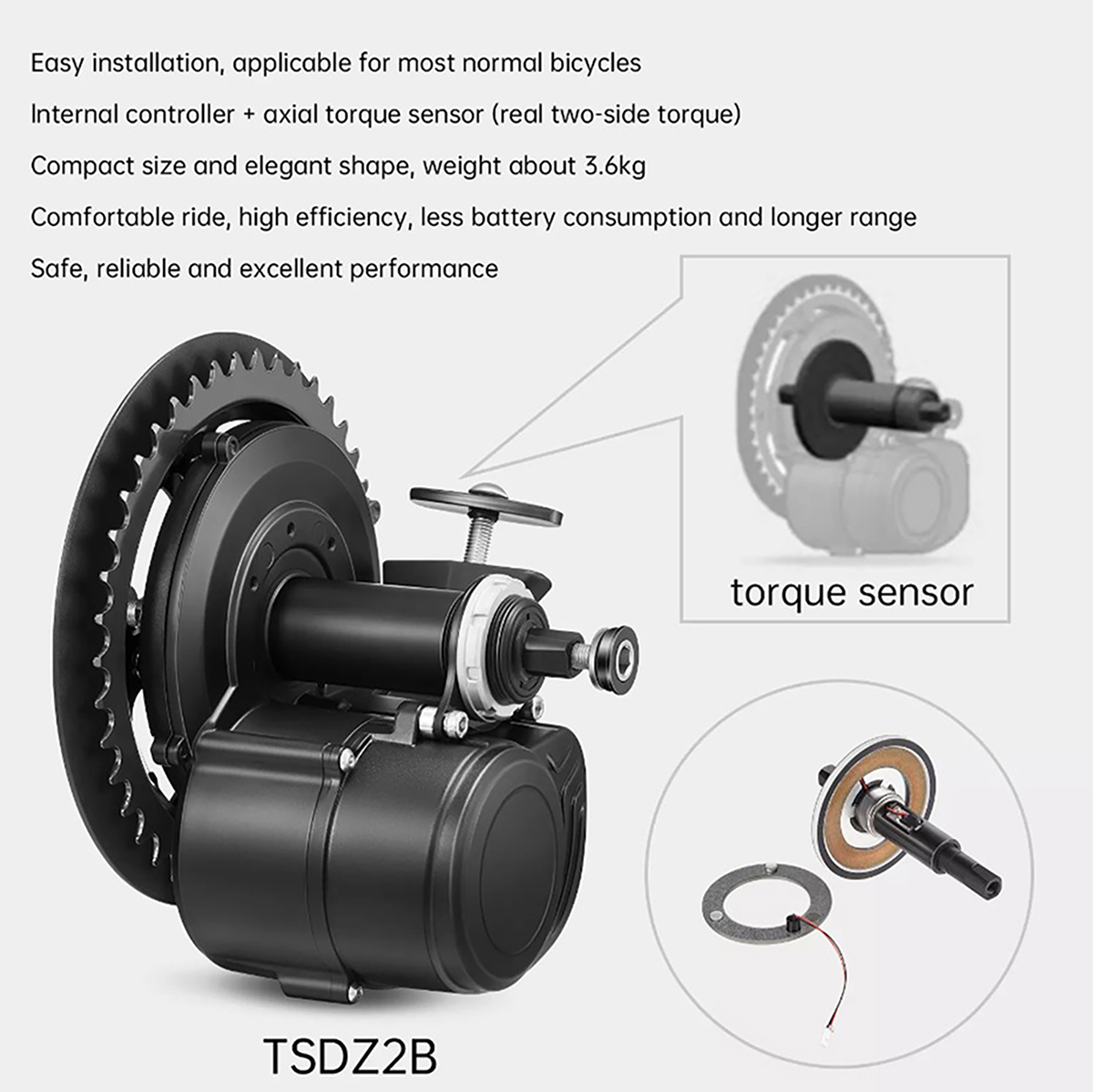 Nowa wersja Tongsheng 48V 500W – Tongsheng Tsdz2B Mid Drive Motor recenzja i cena